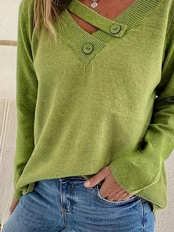 Shareena - V-neck Knitted Sweater