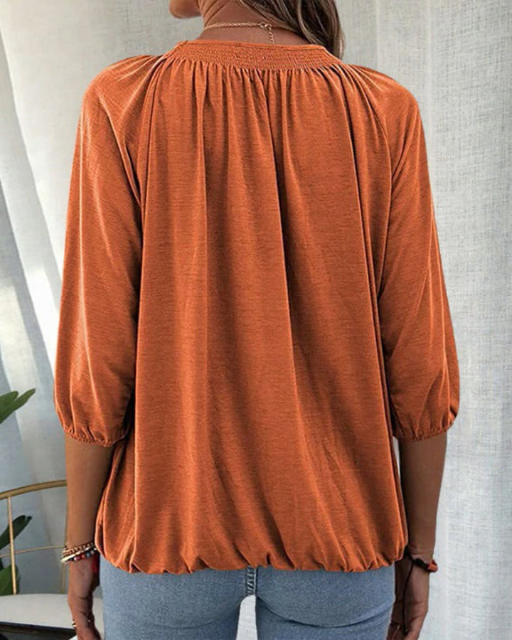 Chloe - Blouse with round neckline
