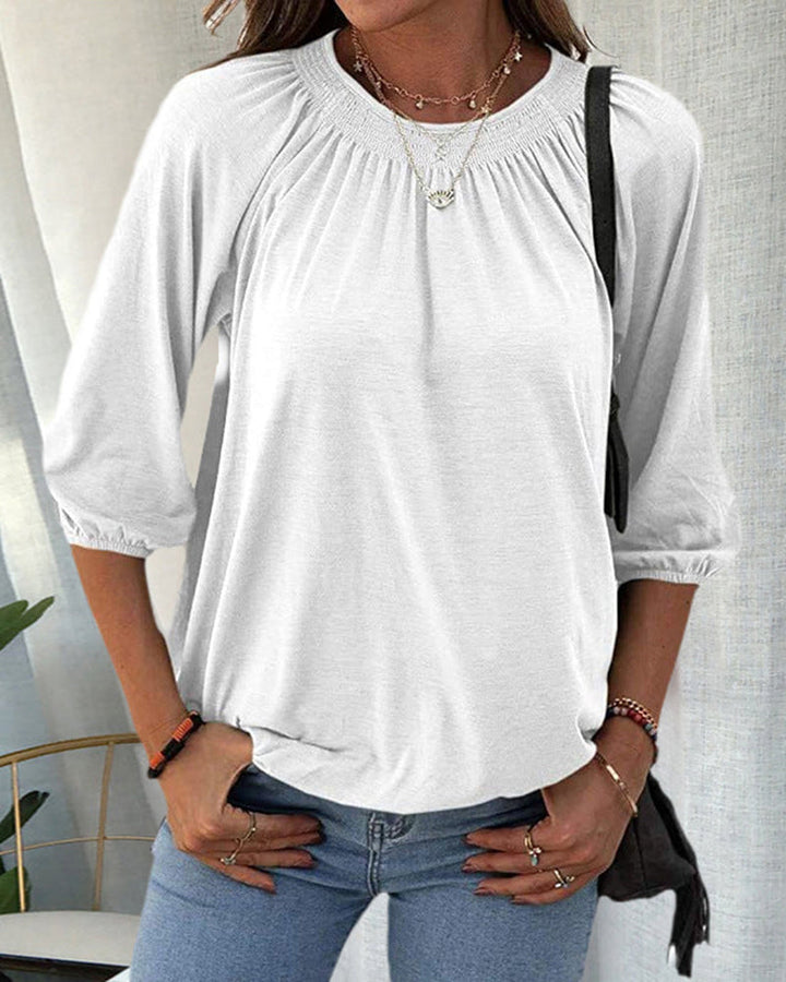 Chloe - Blouse with round neckline