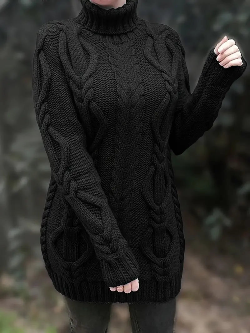 Narda - Cable Knitted Turtleneck
