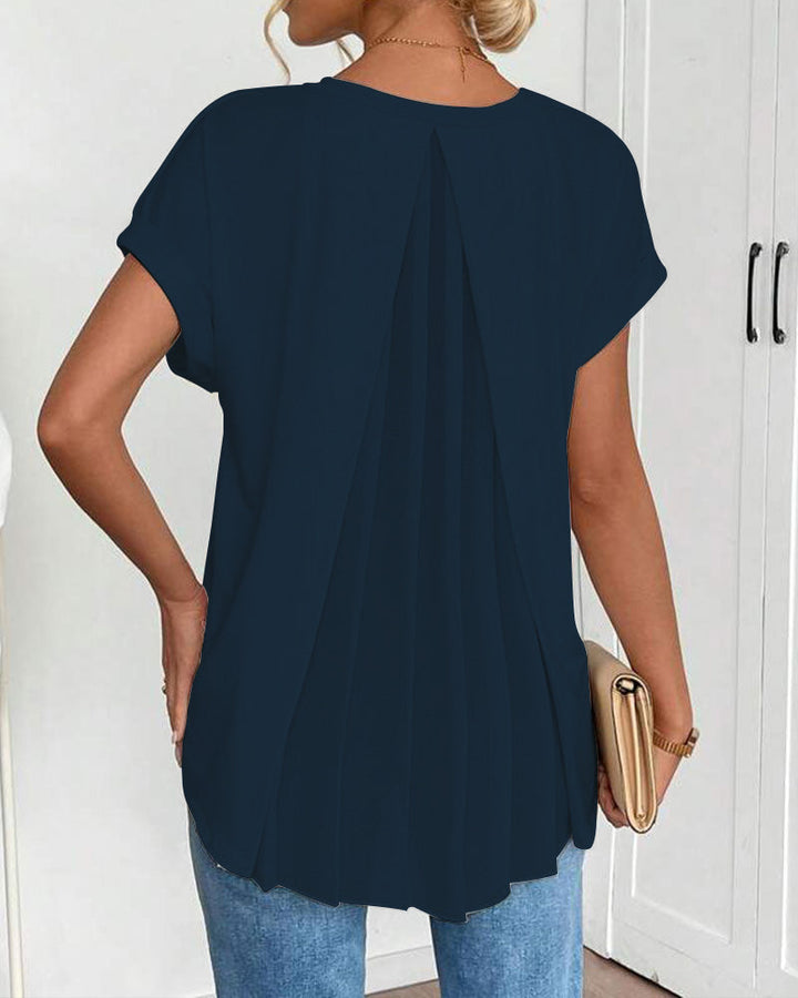 Lyn - Short-Sleeved T-Shirt with Plated Back