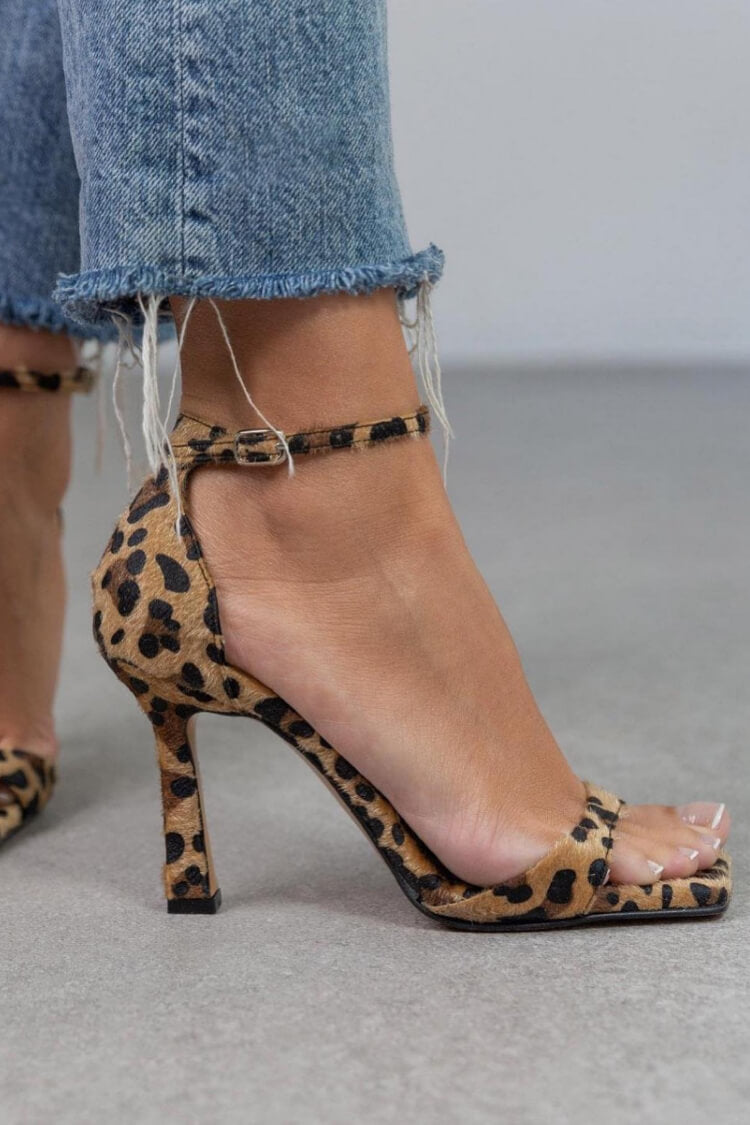 Giulia | Animal print high heel sandals