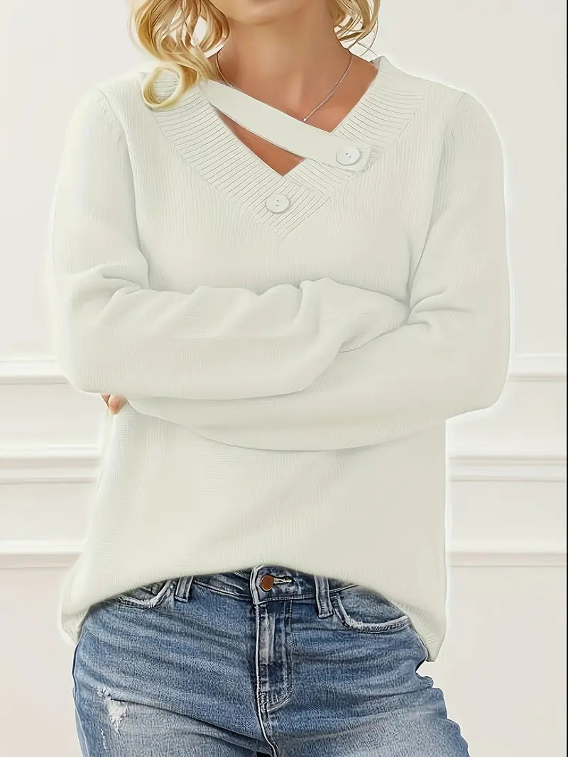 Shareena - V-neck Knitted Sweater