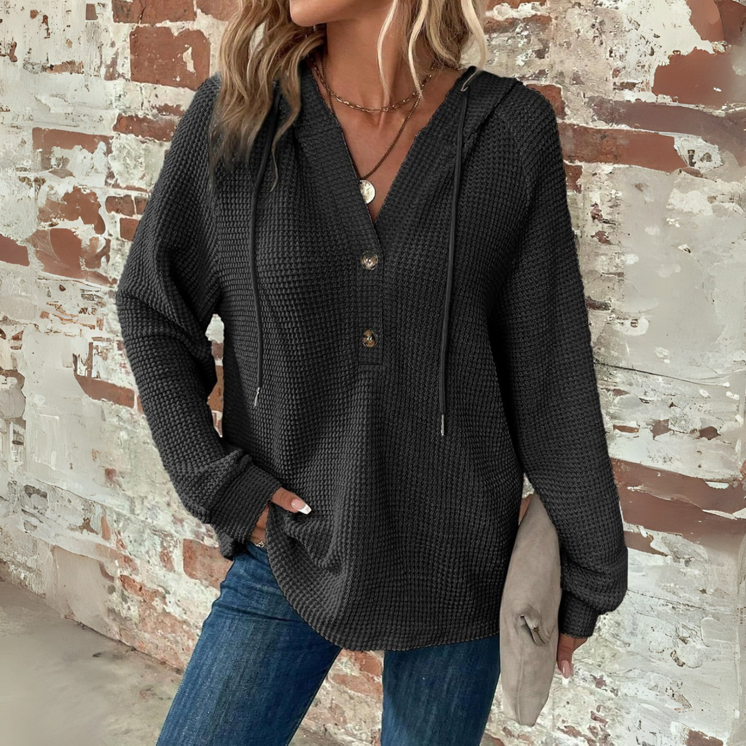 Sioni- V-Neck Hoodie Sweatshirt