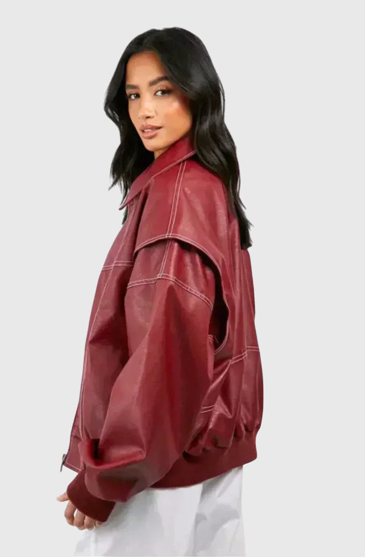 Faye | Oversized Leather Jacket