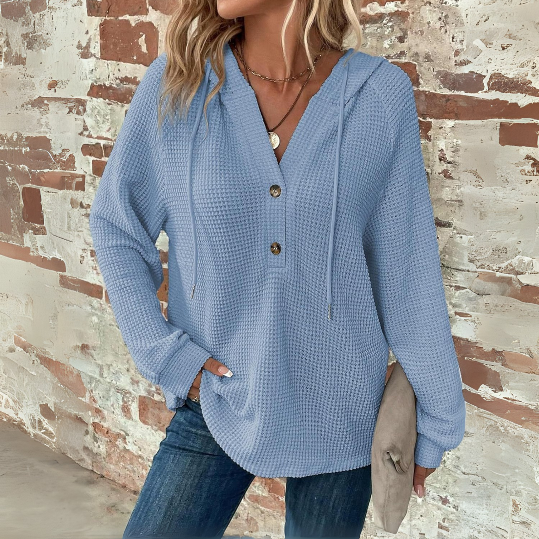 Sioni- V-Neck Hoodie Sweatshirt