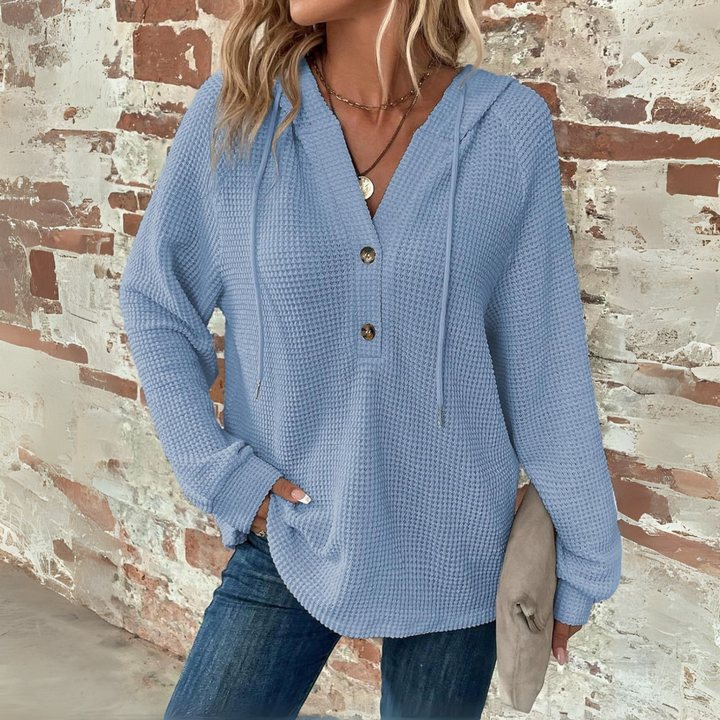 Sioni- V-Neck Hoodie Sweatshirt