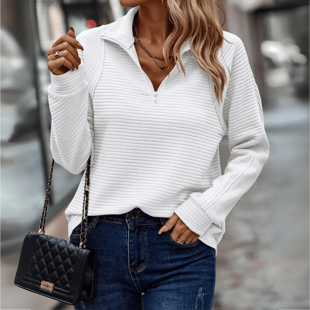 Jenica - Chic Half-Zip Pullover