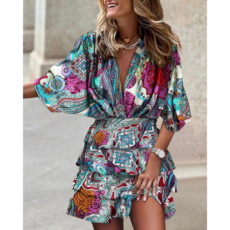 Margaret - Stylish Print Dress