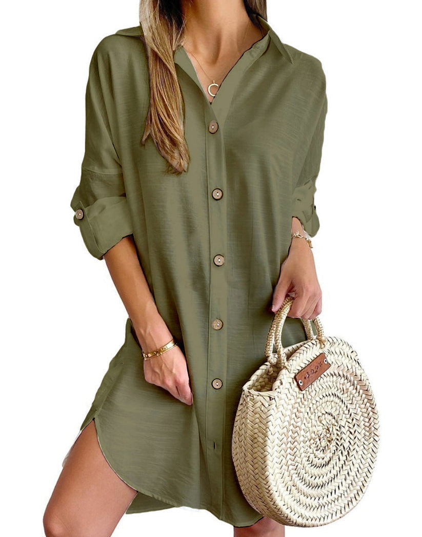Claribel - Button-Up Shirt Dress
