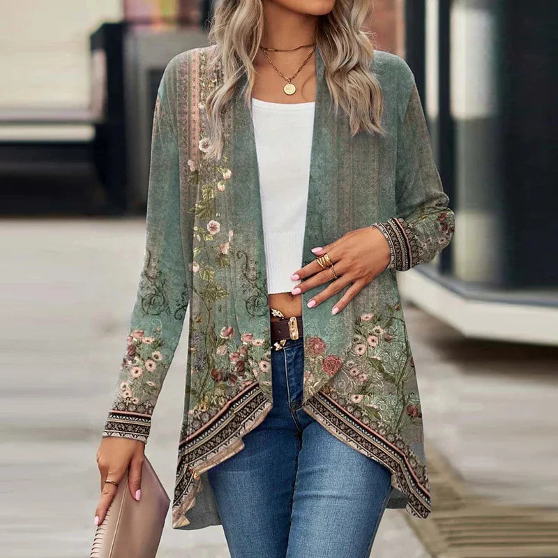 Jolindra — Floral Print Cardigan