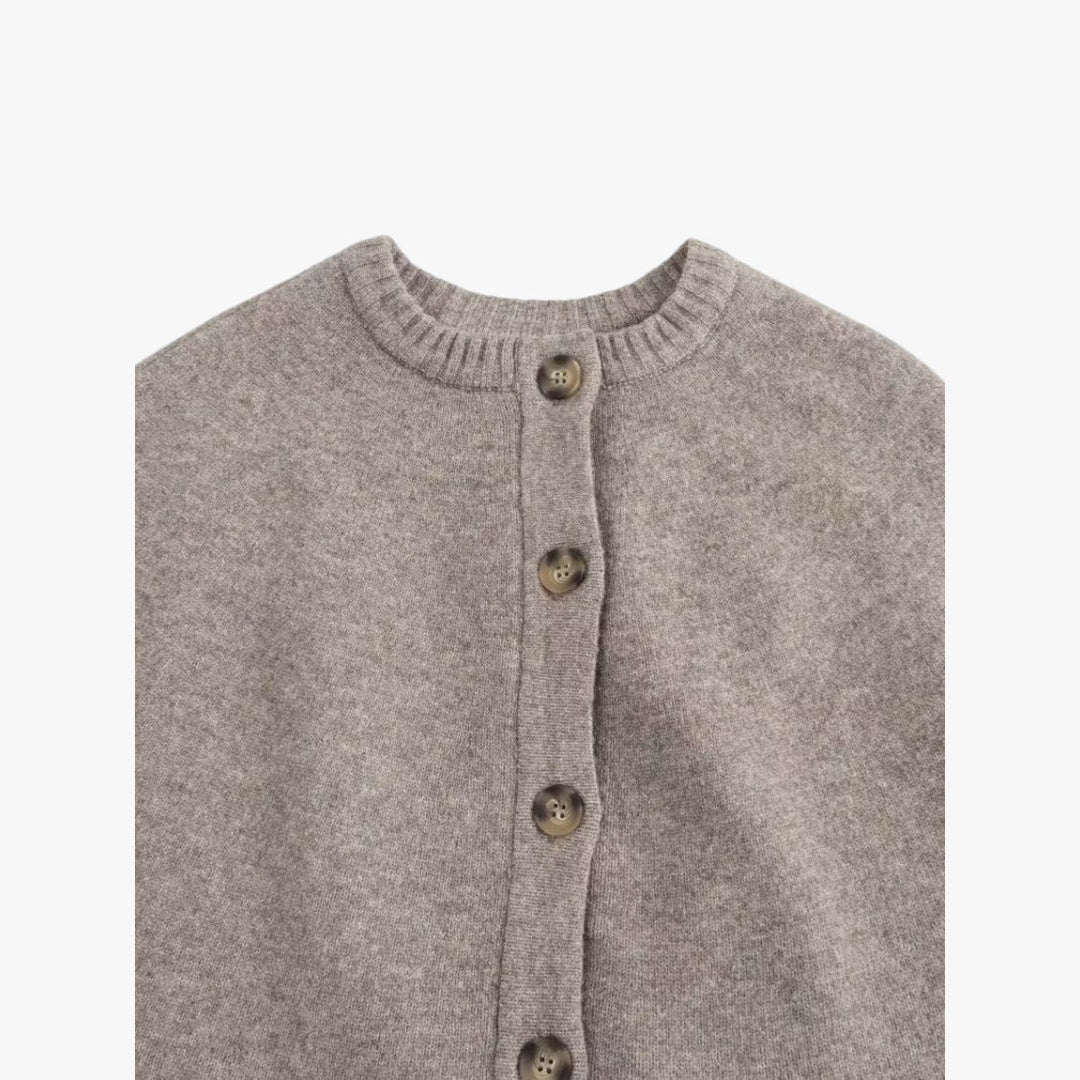 Women's Knit Poncho Cardigan with Button Front