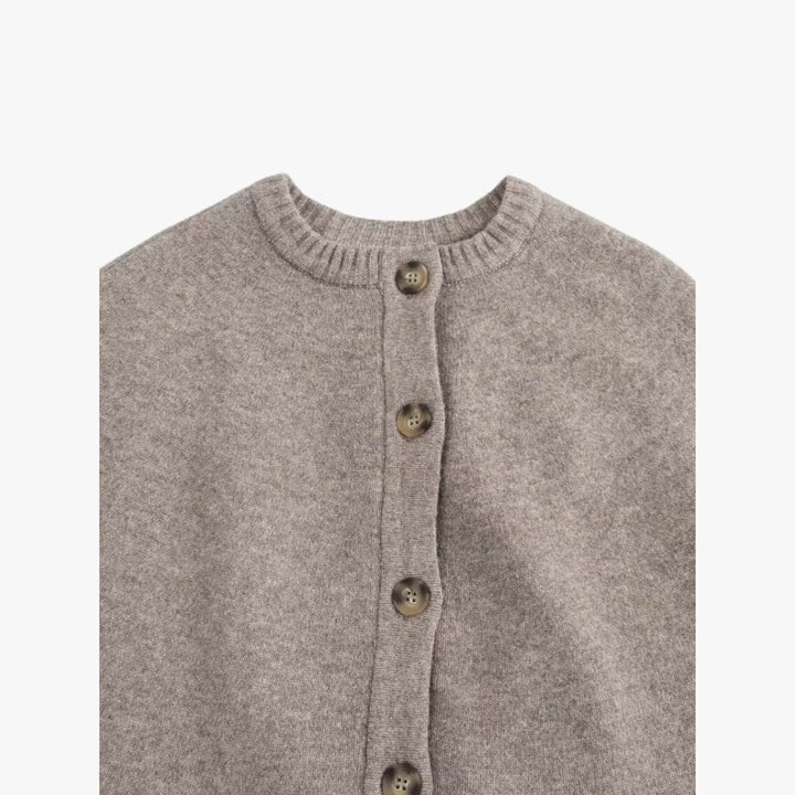 Women's Knit Poncho Cardigan with Button Front