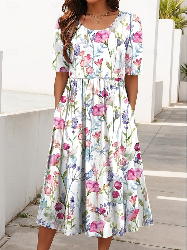 H&R™ | Floral Breezy Midi Dress