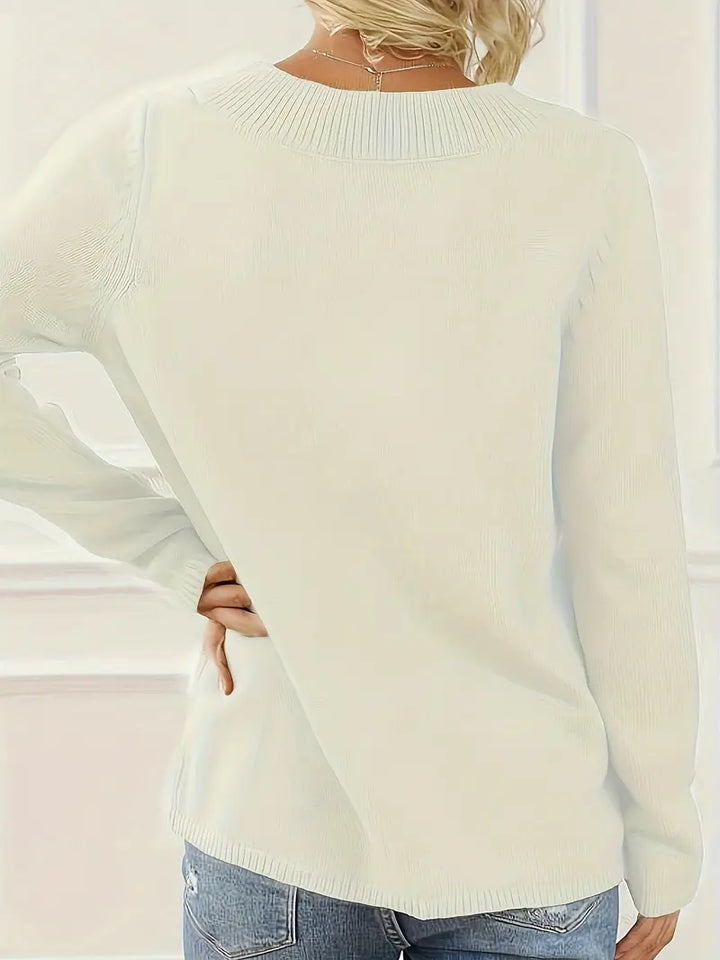 Shareena - V-neck Knitted Sweater