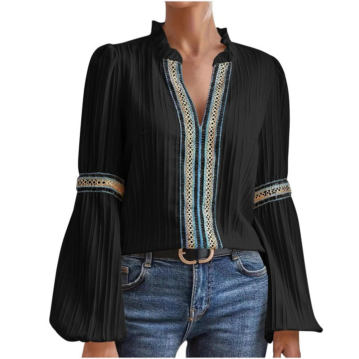 Sarah - Stunning V-Neck Blouse