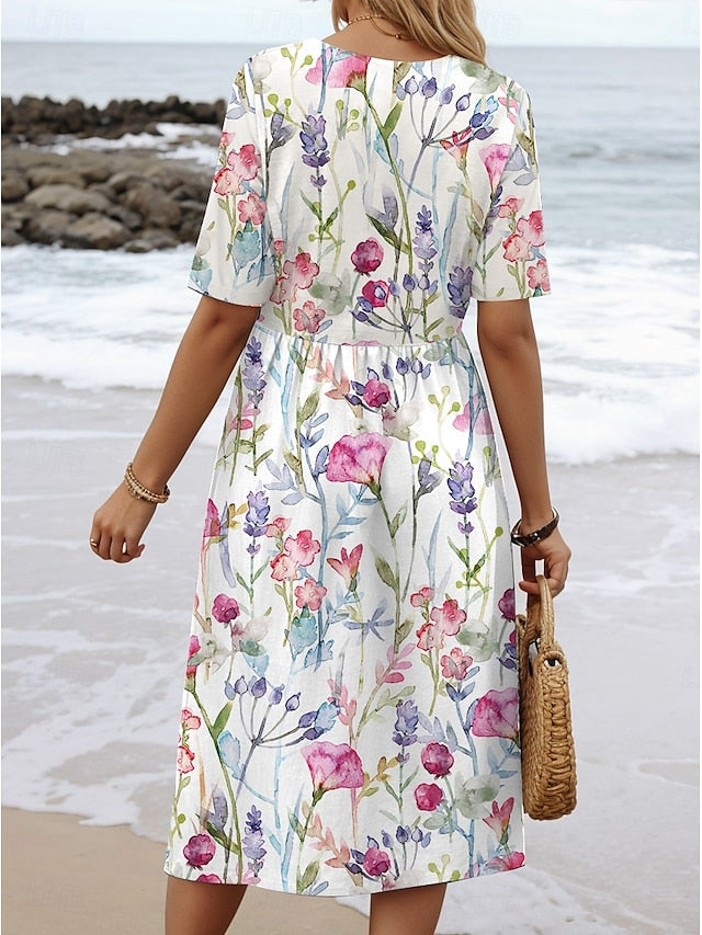 H&R™ | Floral Breezy Midi Dress